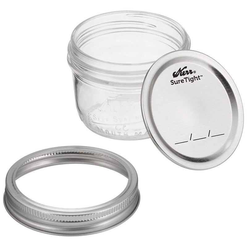 Kerr Wide Mouth Half-Pint Glass Mason Jars 8-Ounces with Lids and Bands (2 Jar-Pack) - Image 2